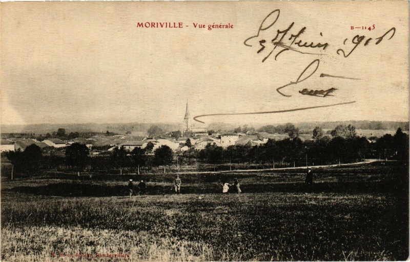 Carte postale ancienne Moriville - Vue générale à Moriville