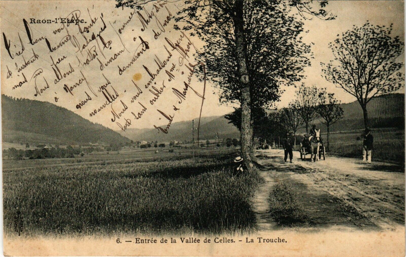 Carte postale ancienne Raon-l'Etape - Enrée de la Vallée de Celles - La Trouche à Raon-l'Étape
