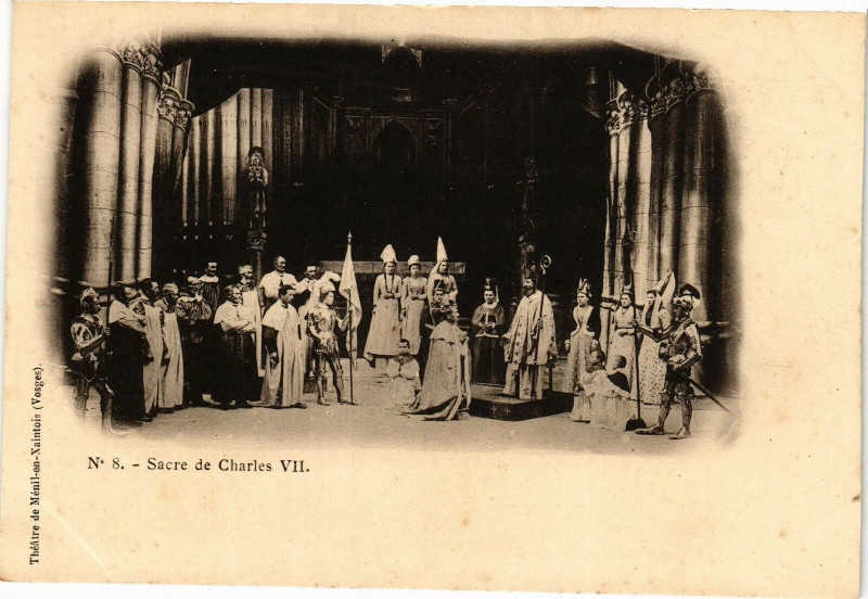 Carte postale ancienne Sacre de Charles Vii.