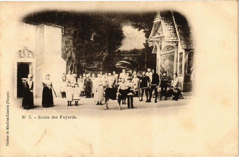Carte postale ancienne Scenes des Fuyards