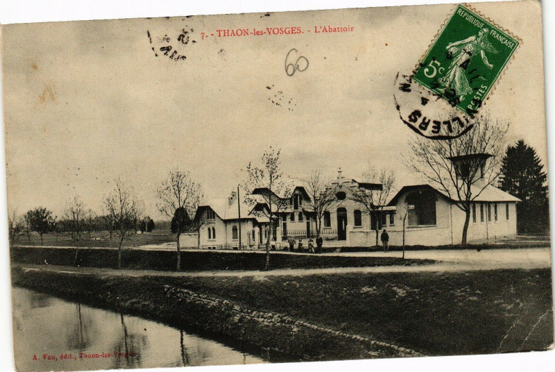Carte postale ancienne Thaon-les-Vosges - L'Abattoir