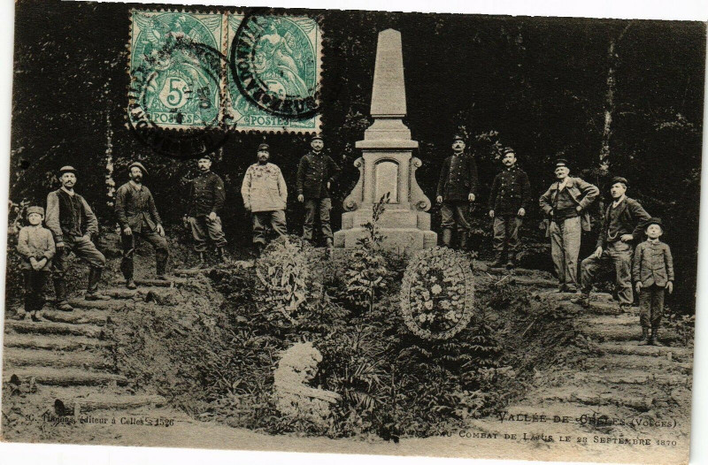 Carte postale ancienne Vallée de Celles - Combat de l'actus de 28 Septémbre 1820