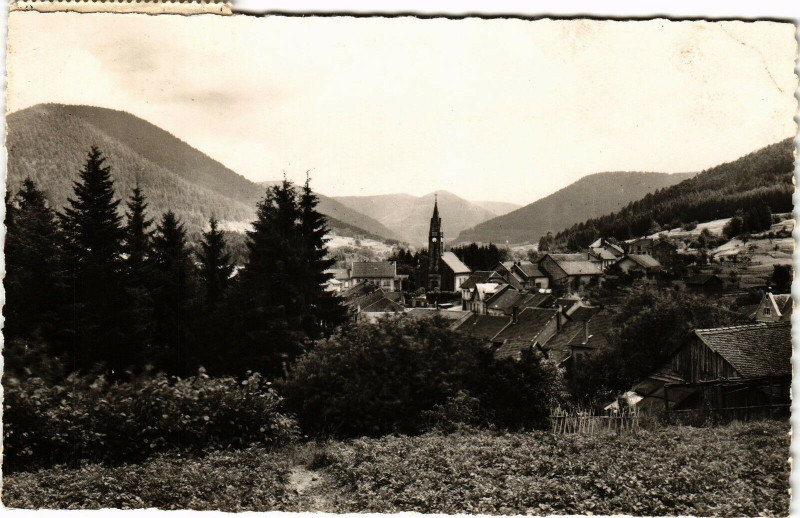 Carte postale ancienne Vexaincourt - Vue générale prise de la Malgrange à Vexaincourt