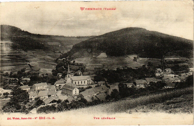 Carte postale ancienne Wisembach Vue générale à Wisembach