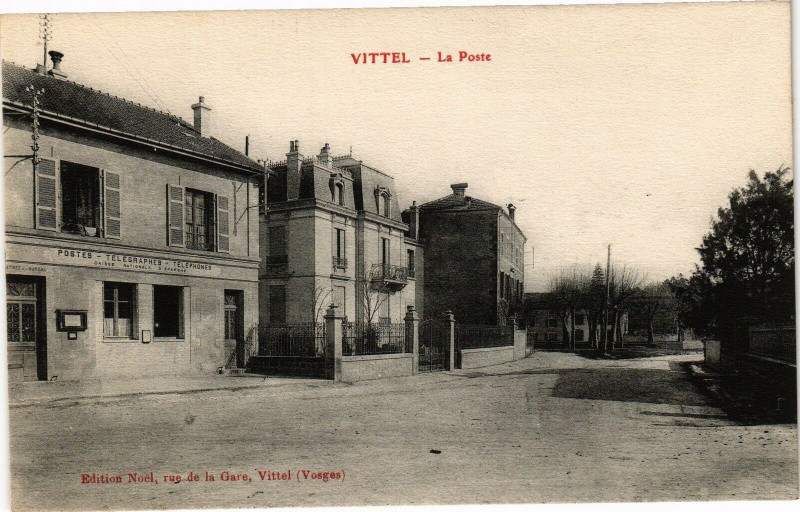 Carte postale ancienne Vittel-La Poste à Vittel