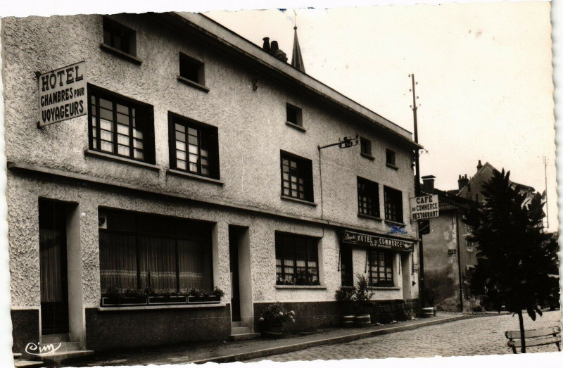 Carte postale ancienne Bains-les-Bains - Hotel du Commerce