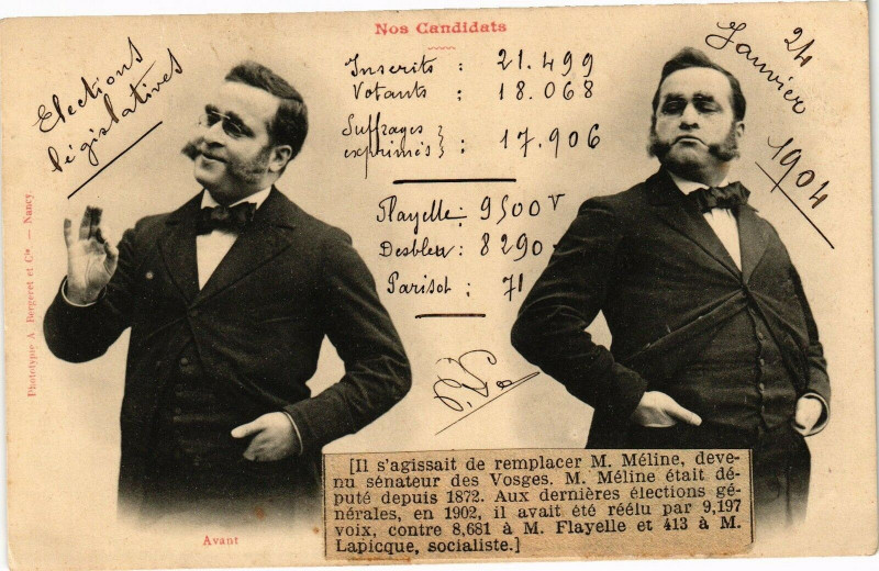 Carte postale ancienne Nos Candidats ....
