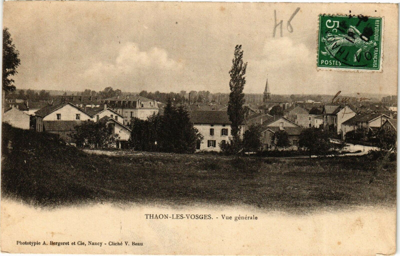 Carte postale ancienne Thaon-les-Vosges - Vue générale