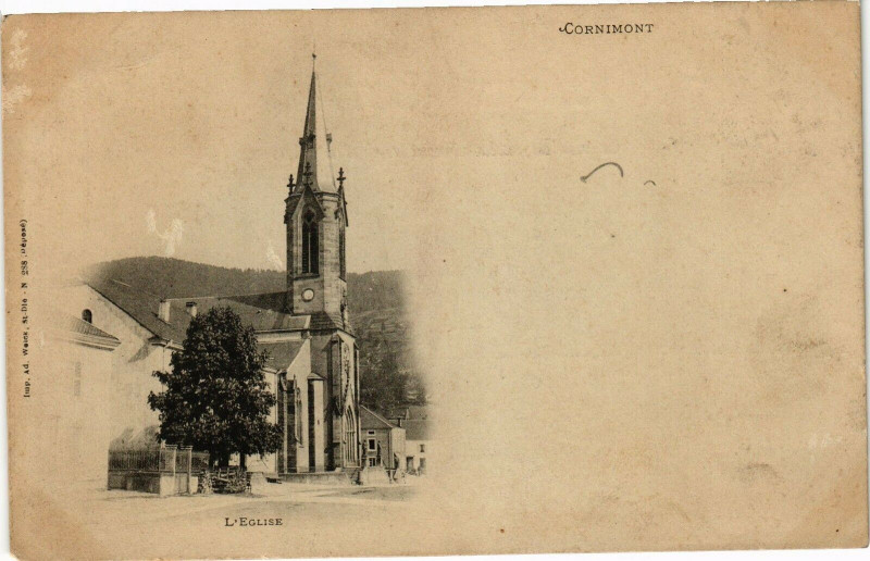 Carte postale ancienne Cornimont - L'Eglise à Cornimont