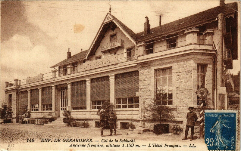 Carte postale ancienne Env. de Gerardmer - Col de La Schlucht - Ancienne Frontiere . à Gérardmer