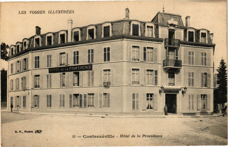 Carte postale ancienne Les Vosges Illustrées - Contrexeville - Hotel de la Providence à Contrexéville