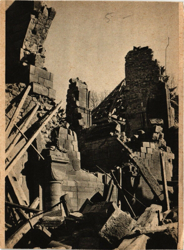 Carte postale ancienne Saint-Die Ruines de la Cathédrale