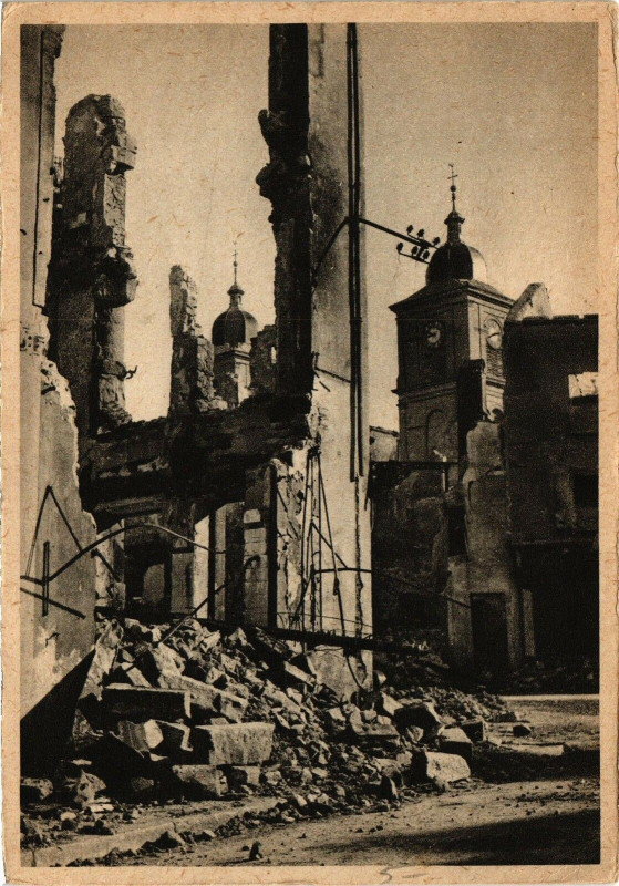 Carte postale ancienne Saint-Die Ruines de la Cathédrale
