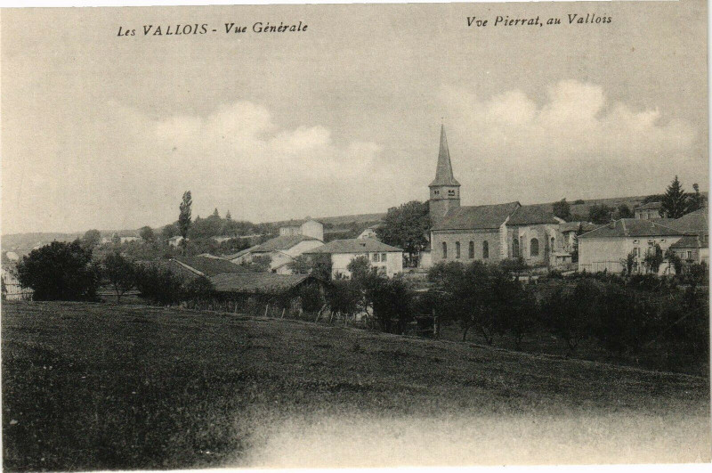 Carte postale ancienne Les Vallois - Vue Générale - Vue Pierrat - au Vallois aux Vallois