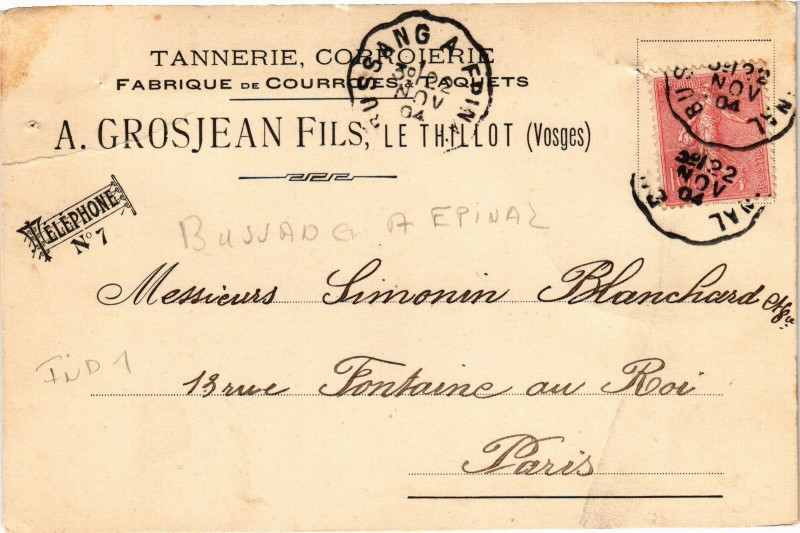 Carte postale ancienne Débité le ......