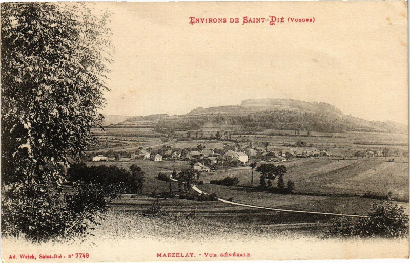 Carte postale ancienne Environs de Saint-Die Marzelay - Vue générale