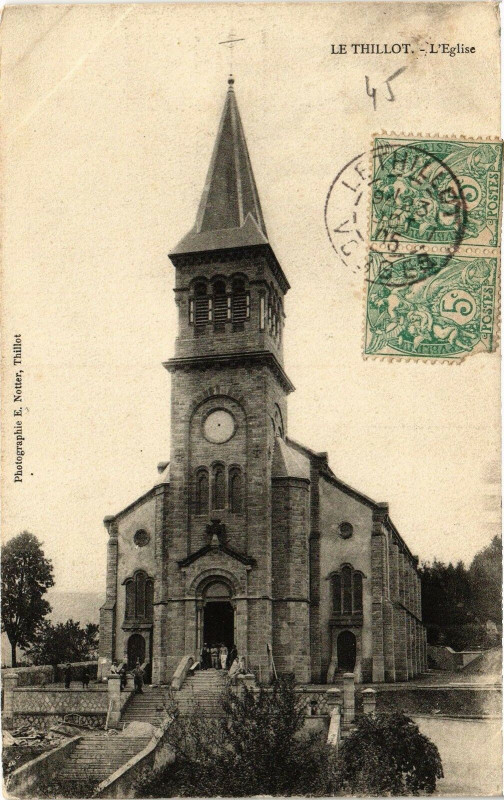 Carte postale ancienne Le Thillot - L'Eglise au Thillot