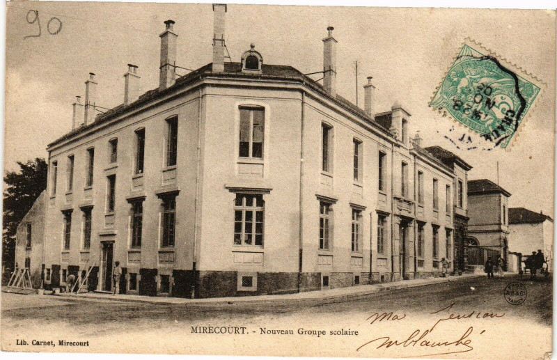 Carte postale ancienne Mirecourt - Nouveau Groupe scolaire à Mirecourt