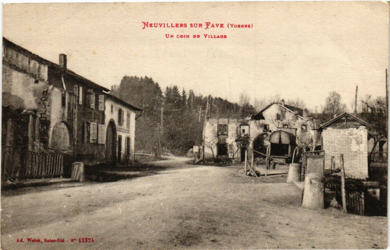 Carte postale ancienne Neuvillers-sur-Fave Un coin du Village à Neuvillers-sur-Fave