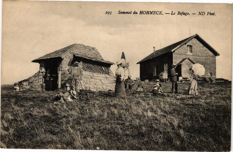 Carte postale ancienne Sommet du Hohneck - Le Refuge
