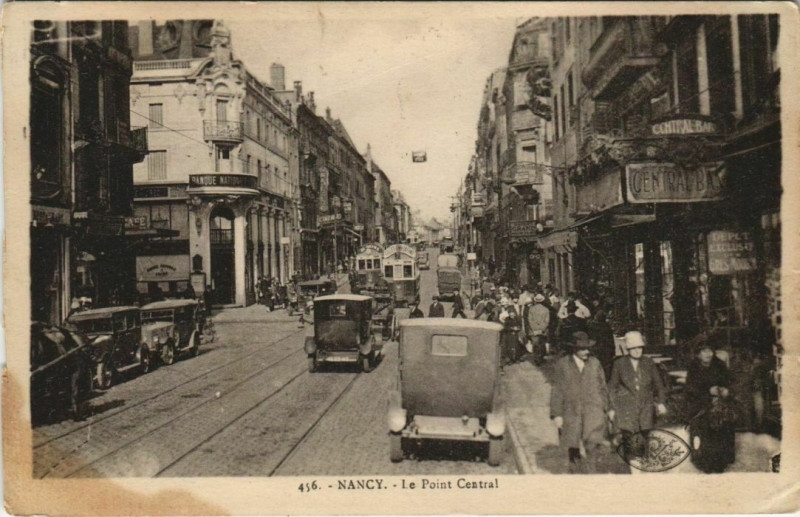 Carte postale ancienne Nancy Le Point Central à Nancy