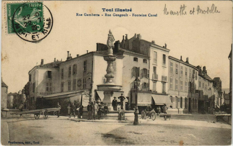 Carte postale ancienne Toul illustré Rue Gambetta à Toul