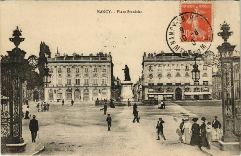 Carte postale ancienne Nancy Place Stanislas à Nancy