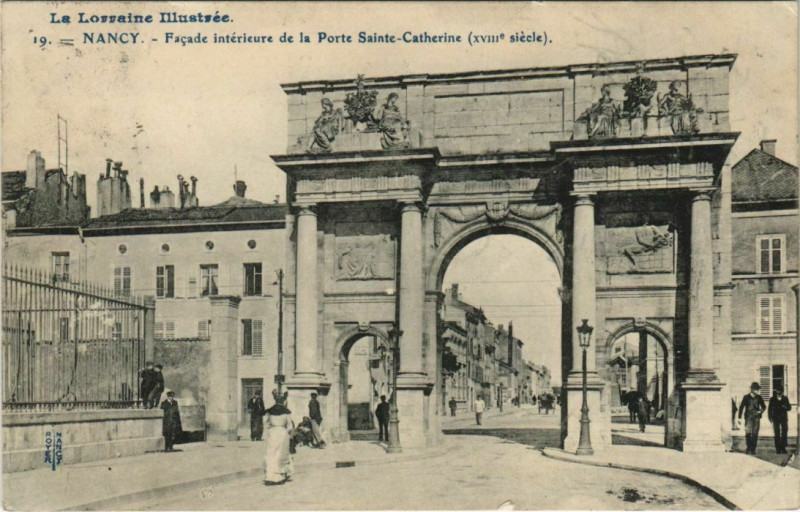 Carte postale ancienne Nancy Facade intérieure de la Porte à Nancy
