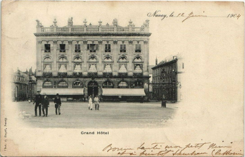 Carte postale ancienne Nancy Grand Hotel à Nancy