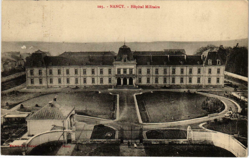 Carte postale ancienne Militaire Nancy - Hopital Militaire à Nancy