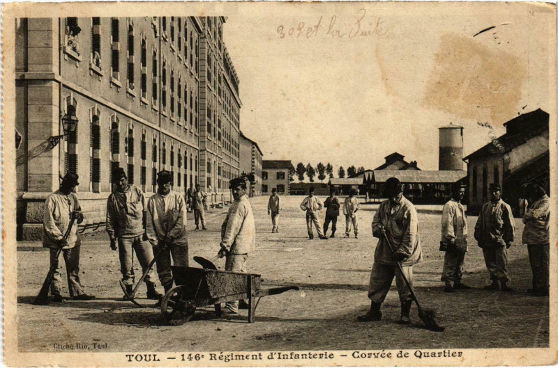 Carte postale ancienne Militaire Toul - 146e Régiment d'Infanterie à Toul