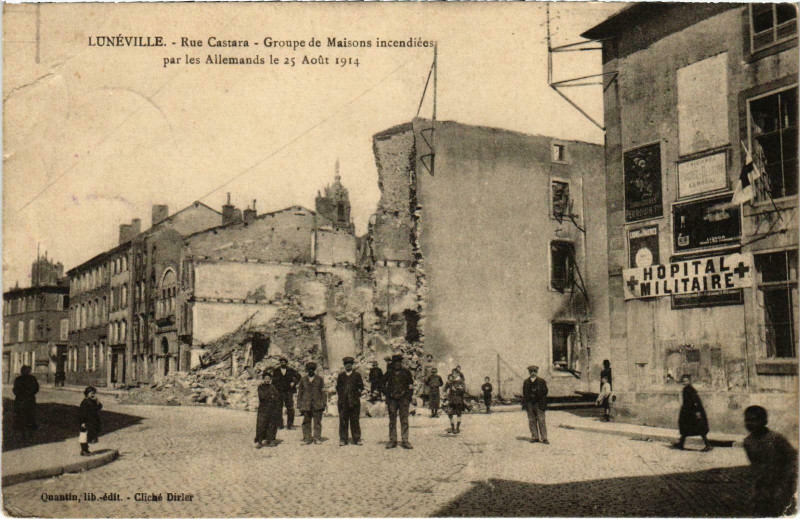 Carte postale ancienne Luneville Rue Castara Meurthe et Moselle à Lunéville