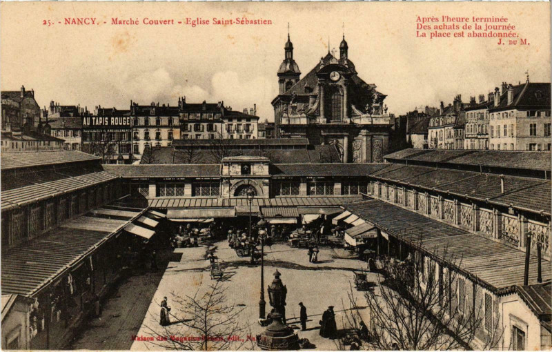 Carte postale ancienne Nancy Marché Couvert Meurthe et Moselle à Nancy