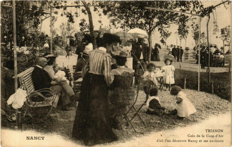 Carte postale ancienne Nancy Trianon Coin de la Cure d'Air à Nancy