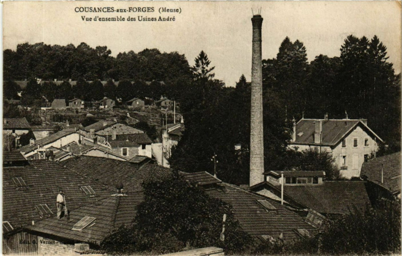 Carte postale ancienne Cousances-aux-Forges Vue d'ensemble des Usines André