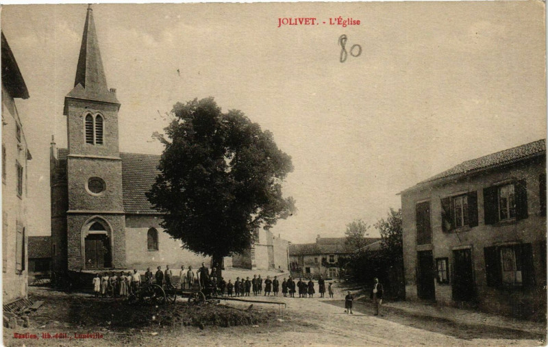Carte postale ancienne Jolivet Eglise à Jolivet