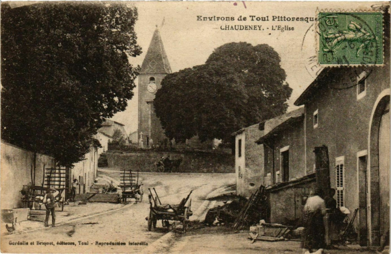 Carte postale ancienne Chaudeney Eglise