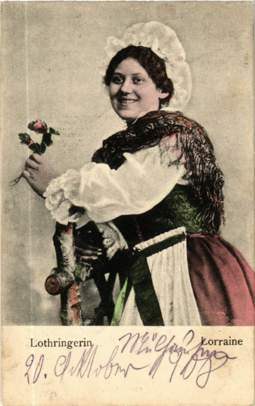 Carte postale ancienne Lothringerin - Lorraine