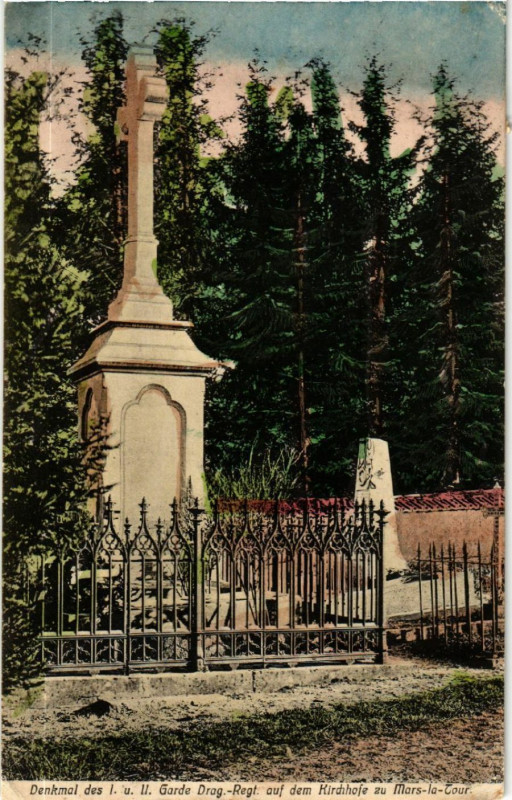 Carte postale ancienne Denkmal des I. u. Ii. Garde Drag