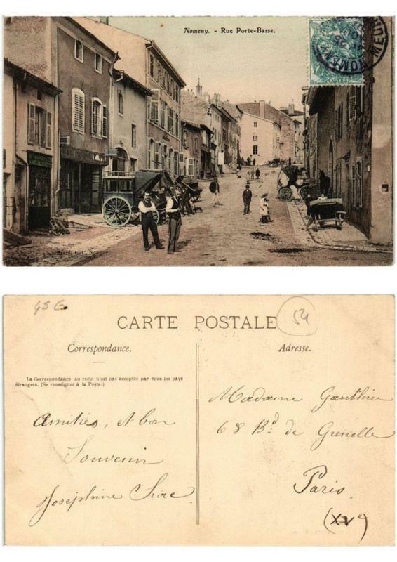 Carte postale ancienne Nomeny Rue Porte-Bresse. à Nomeny