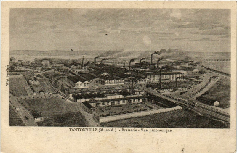Carte postale ancienne Tantonville - Brasserie - Vue Panoramique à Tantonville