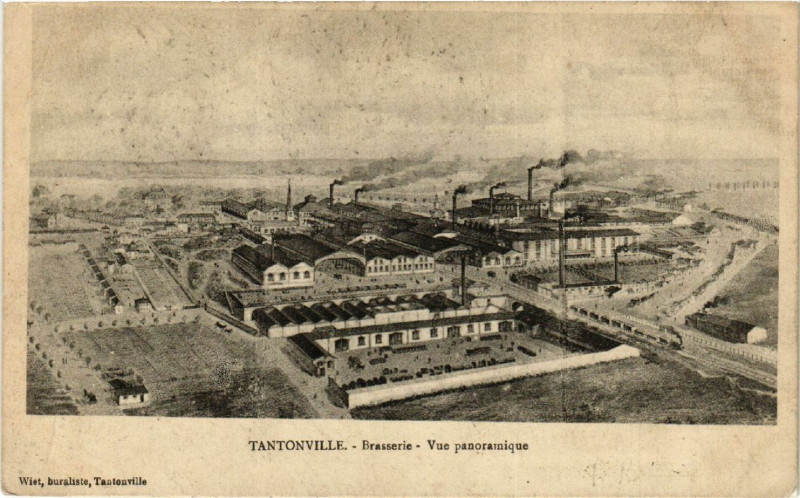 Carte postale ancienne Tantonville - Brasserie - Vue Panoramique à Tantonville