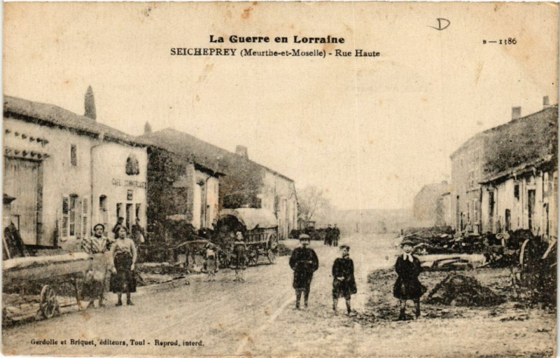 Carte postale ancienne Seicheprey - Rue Haute à Seicheprey