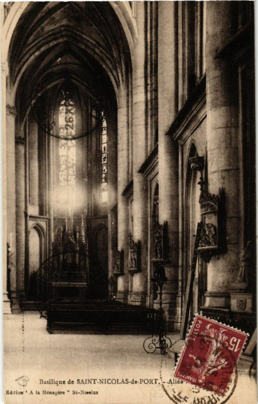 Carte postale ancienne Saint-Nicolas-de-Port - Basilique - Interieur à Saint-Nicolas-de-Port