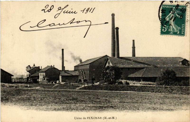 Carte postale ancienne Pexonne - Usine de Pexonne à Pexonne