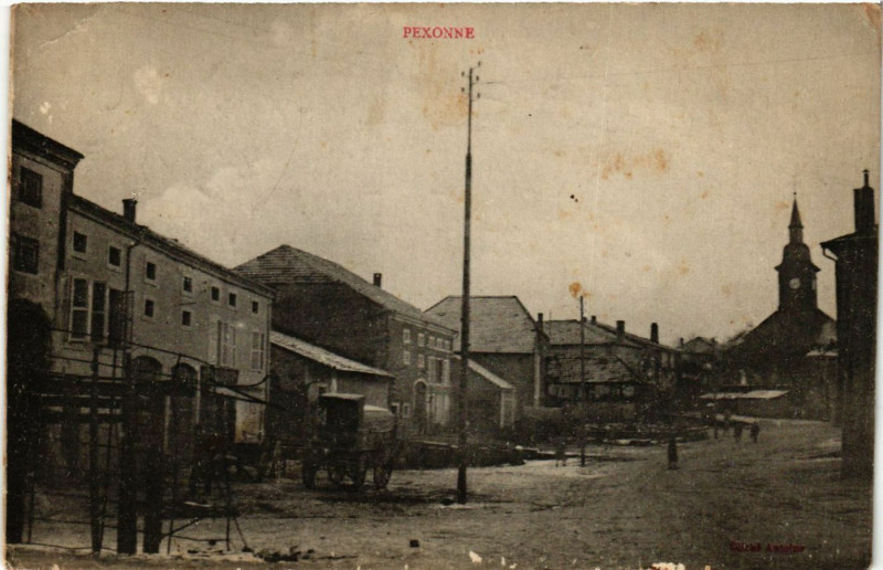 Carte postale ancienne Pexonne - Rue - Scene à Pexonne