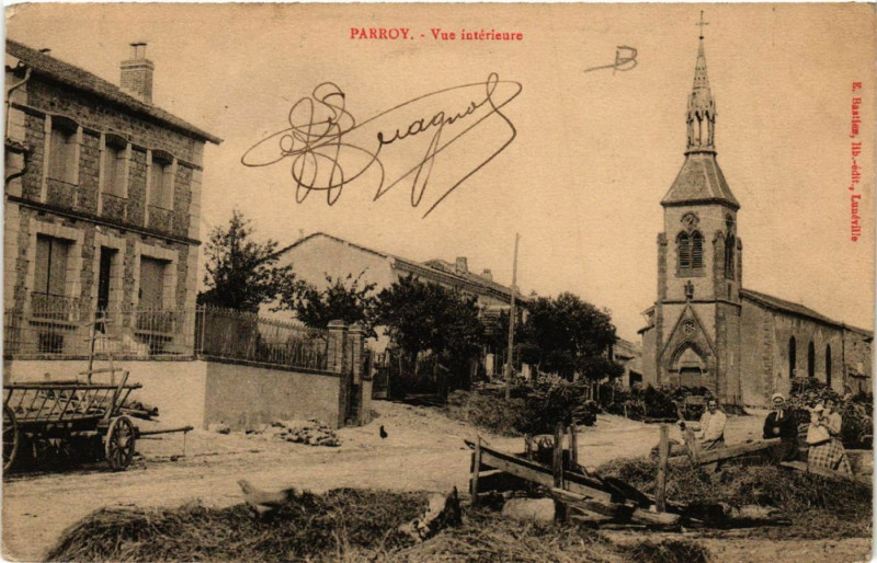 Carte postale ancienne Parroy - Vue Interieure à Parroy