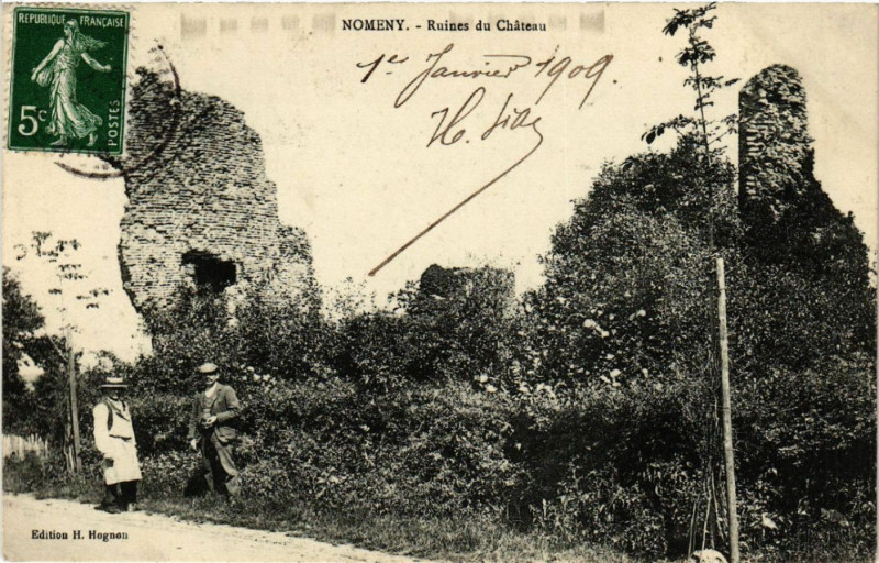 Carte postale ancienne Nomeny - Ruines de Chateau à Nomeny