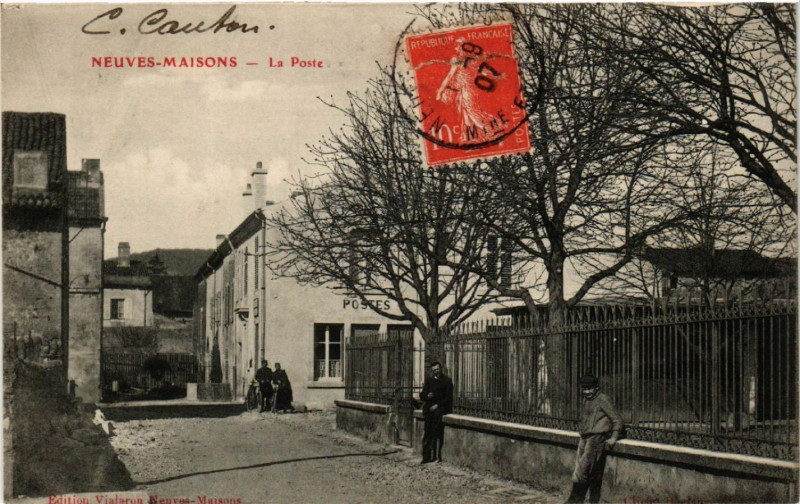 Carte postale ancienne Neuves-Maisons - La Poste à Neuves-Maisons