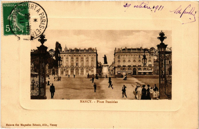 Carte postale ancienne Nancy - Place Stanislas à Nancy